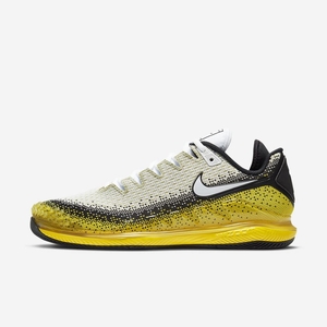 Chaussure De Tennis Nike NikeCourt Air Zoom Vapor X Knit Noir 5268-739 Black/Speed Yellow/White Homme | EAN-74490274